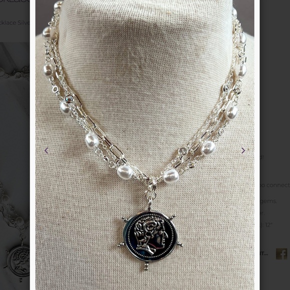 GiaJean Boutique Jewelry - Boho “ Pamela “ Bohemian Three Strand Silver Necklace